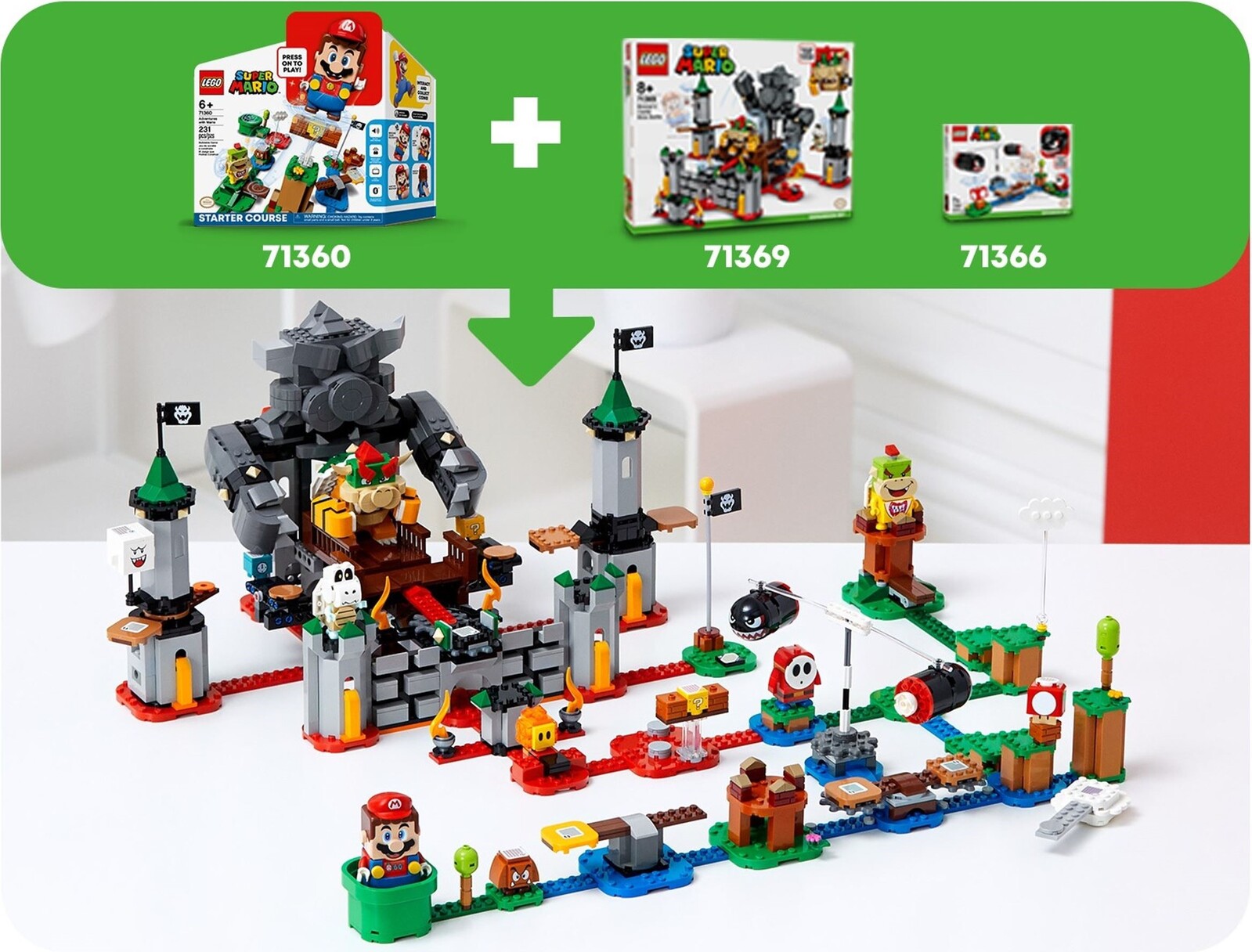Lego Super Mario Bowser S Castle Boss Battle Expansion Set 71369 - bowser expansion roblox