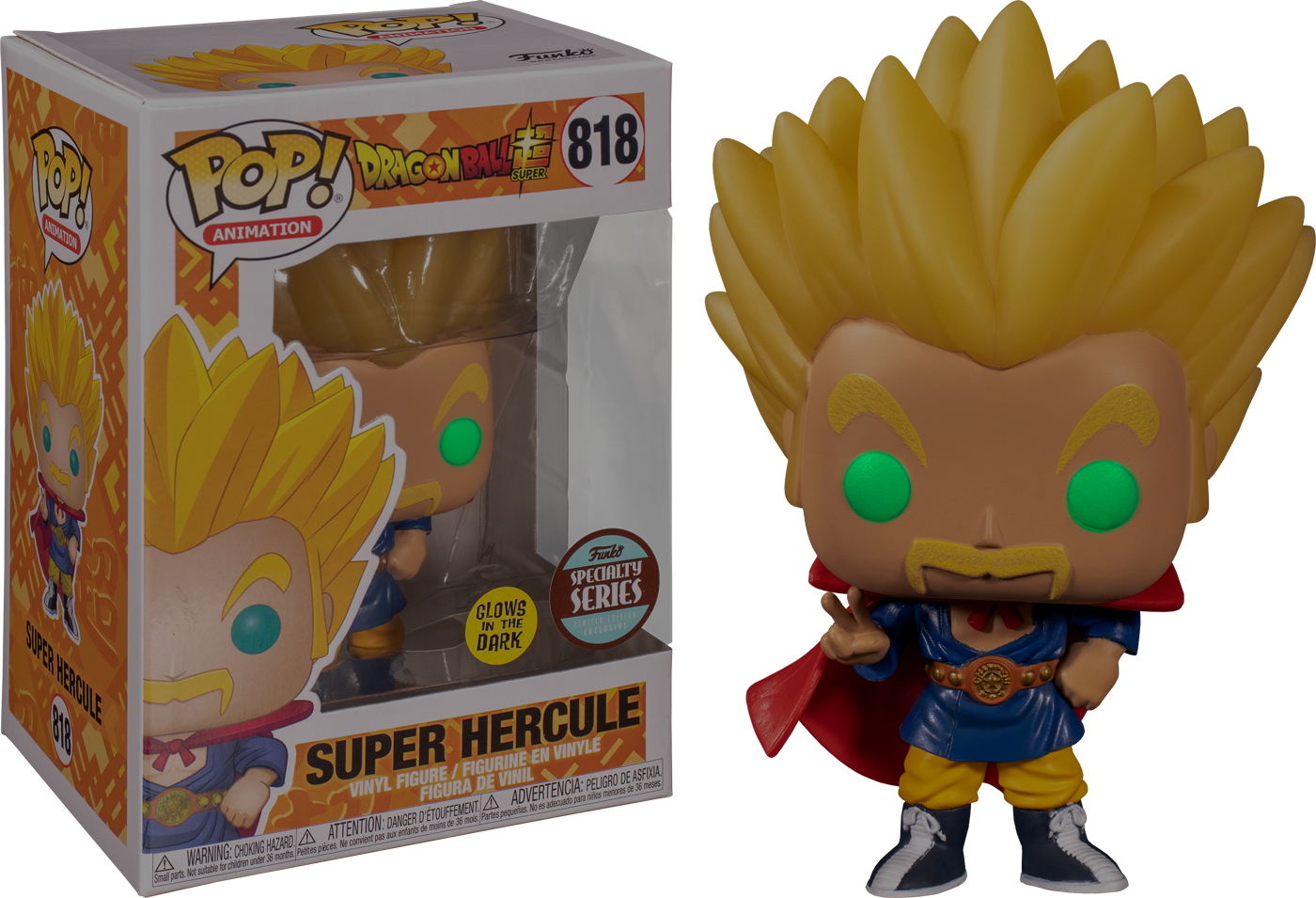 Dragon Ball Super Hercule Super Saiyan Glow In The Dark Pop Vinyl Figure - roblox report this months hottest games dc northstar