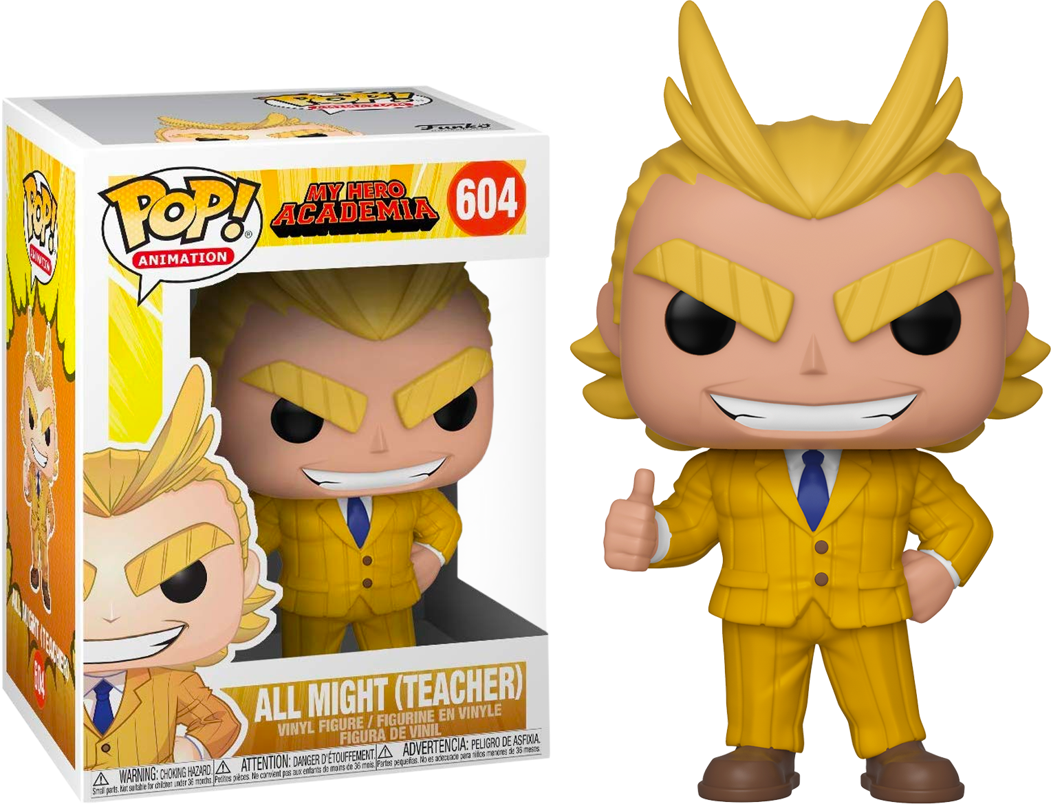 My Hero Academia All Might Teacher Pop Vinyl - new my hero academia game all quirks in quirk royale roblox