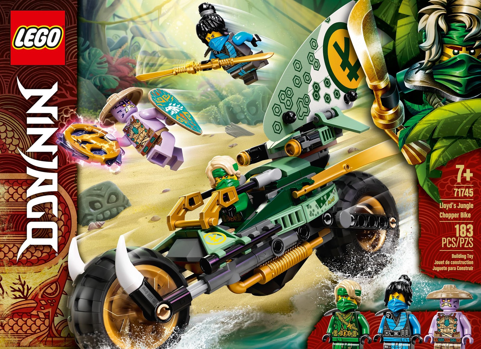 Lego Ninjago Lloyd S Jungle Chopper Bike 71745 - lego ninjago lloyd mask roblox free