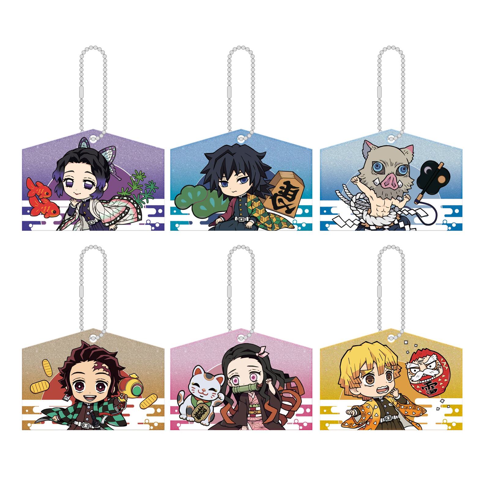 Demon Slayer Kimetsu No Yaiba Kirakira Acrylic Mascot Charms - jojos bizzare world roblox random arrow camping all types of