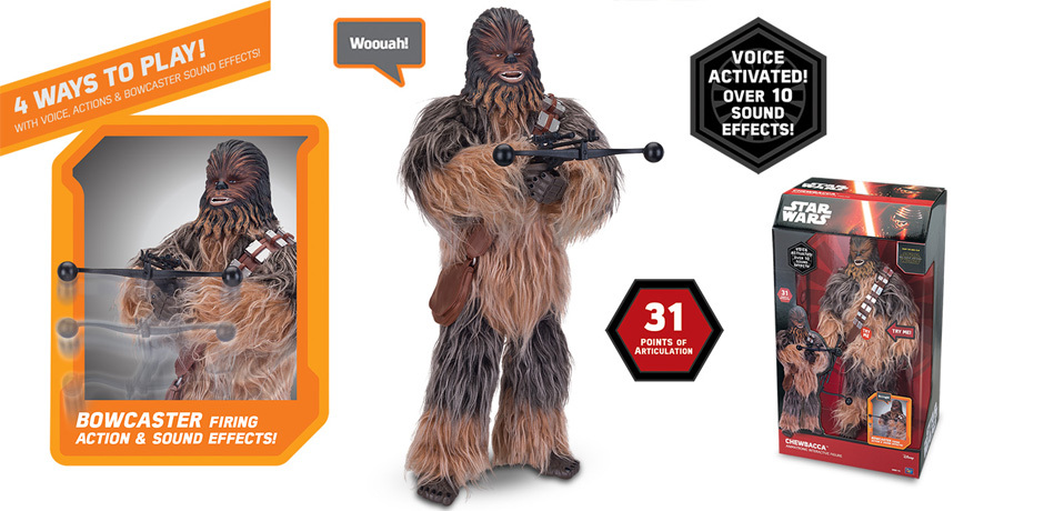 chewbacca animatronic interactive figure