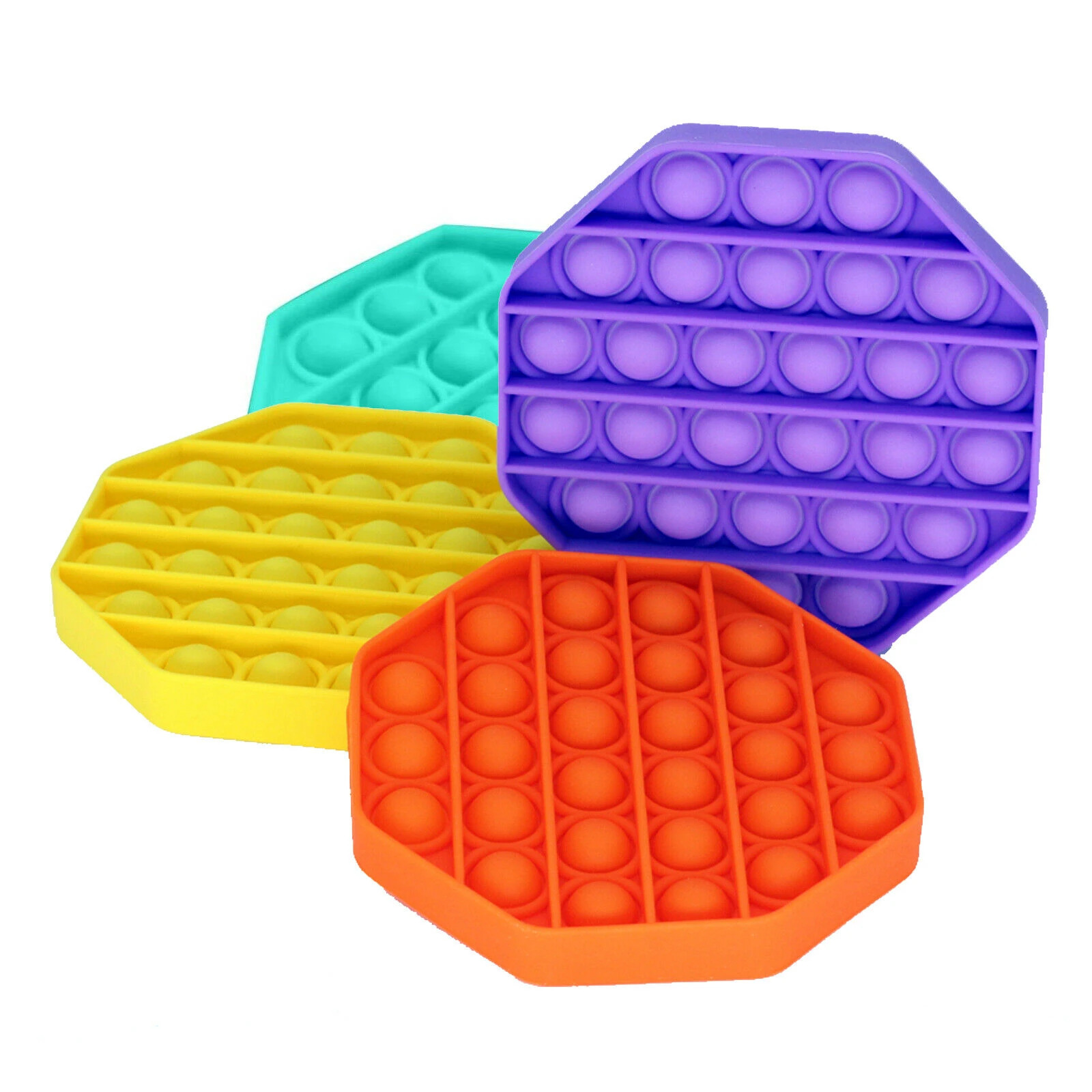 POP-IT Fidget Toy --- HEXAGONAL (Orange, Blue & Yellow Available)