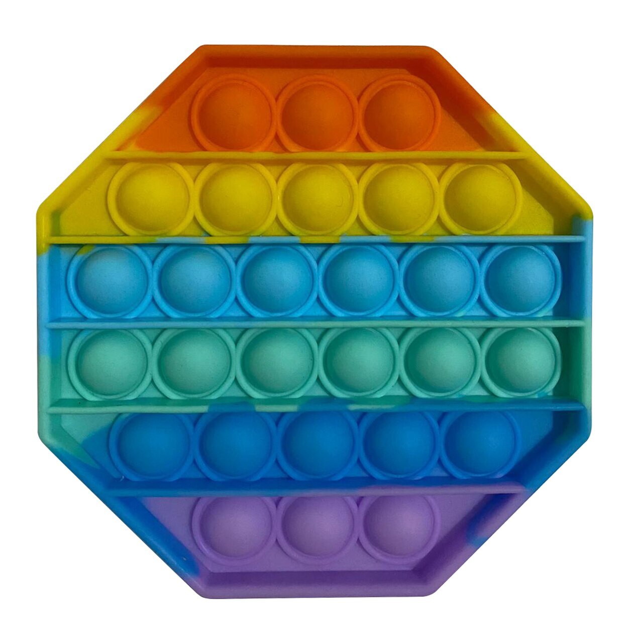 POP-IT Fidget Toy --- OCTAGON (Rainbow)
