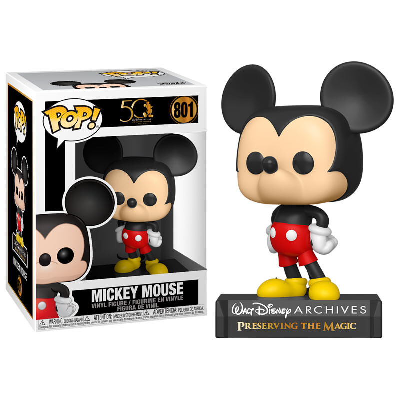 Disney Archives 50th Mickey Mouse Pop Vinyl Figure - brick battle roblox archives ben toys and games family