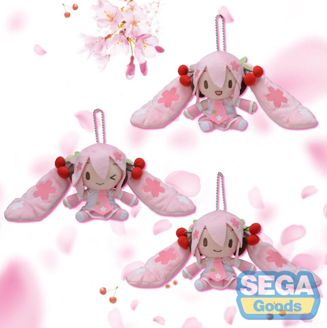 SEGA Hatsune Miku Attaching Plush – 15cm Open Mouth Happy Plushie, Vocaloid Anime Toy
