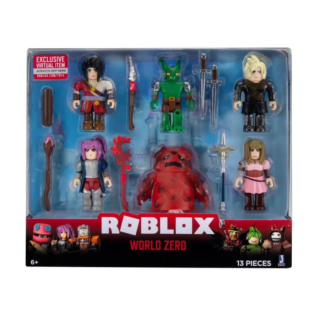 Roblox 6 Figure Box World Zero Jazwares - roblox superhero life 2 iron man roblox free virtual items