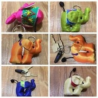 Thai Handmade Silk - Elephant Keyrings