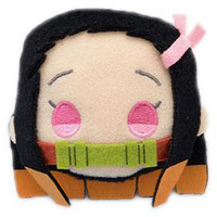 Demon Slayer Kimetsu no Yaiba Charamaru Mascot Plush Character Head Pin Badge - NEZUKO