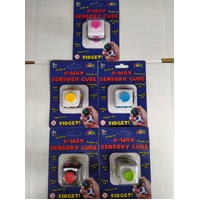 Fidget Cube -- 6-Way Sensory Cube - Assorted Colours