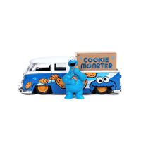 Sesame Street - 1963 Volkswagen VW Bus PickUp - Talking Cookie Monster -  1:24