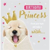 Birthday Princess - Close Your Eyes -  Card
