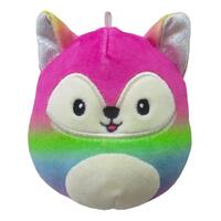 Squishmallows -  Xenia The Rainbow Fox  - 3.5” Colourful Crew - Clip-Ons
