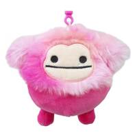 Squishmallows -  Caparinne The Pink Bigfoot  - 3.5” Colourful Crew - Clip-Ons