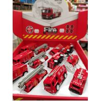 Fire Trucks - Pull/Back Allot -- 1:60 Scale