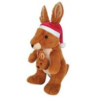Christmas - Santa's Kangaroo & Joey -  38cm