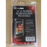 1/4"  4 Screw - Screwdown Recessed Holder - Ultra Clear