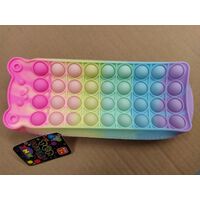 POP-IT Fidget Toy --- Pencil Case - Rainbow Bear