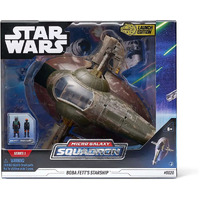 Star Wars - Boba Fett's Starship - Deluxe 8" Vehicle & Figures - Micro Galaxy Squadron