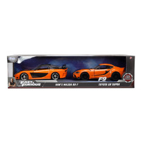 Fast & Furious - Han's Mazda RX-7 & Toyota GR Supra Double Pack - 1:32