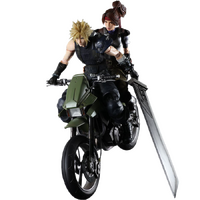 Final Fantasy VII - Jessie, Cloud & Motorcycle - Play Arts Kai - 10” Action Figure Set