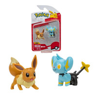 Pokemon - Battle Figure Pack - Eevee + Shinx - 2" or 3"