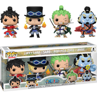 One Piece - Luffytaro, Roronoa Zoro, Jinbe & Sabo Glow in the Dark Pop! Vinyl Figure 4-Pack