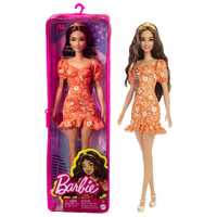 Barbie - Orange Floral Print - Fashionistas Doll