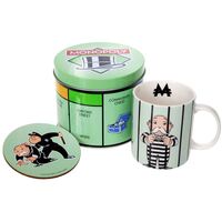 Monopoly – Mug and Coaster in Tin Storage Gift Set “Go Directly to Jail”