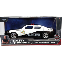 Hollywood Rides - Fast & Furious - Fast Five - 2006 Dodge Charger LX Police Package - 1/32 Scale - Die-Cast Vehicle Replica