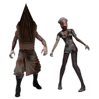 Silent Hill 2 - Bubble Head Nurse & Red Pyramid Thing - Deluxe 5-Points - 3.75” Action Figure - 2-Pack