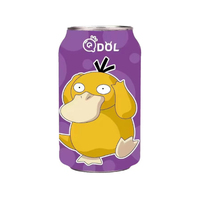 QDOL Pokemon Psyduck Grape Flavoured Sparkling Water Can Drink