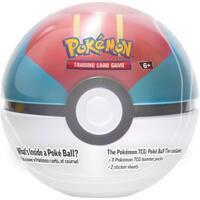 Pokemon Cards - Striped - Poké Ball Tin - 3 Booster Packs