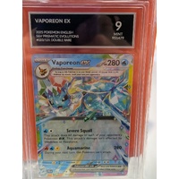 Slab - Vaporeon EX - Grade 9 - Pokemon Card