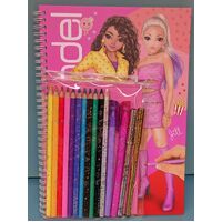 Top Model - Colour Book - Pencil & Gel Pen Set