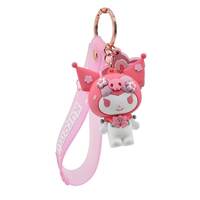 Hello Kitty - Keychain With Hand Strap - Sakura - Kuromi