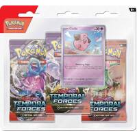 Pokemon Cards - Temporal Forces - Cleffa -  Three Booster Blister