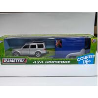 Diecast - Country Life - Grey Car - 4 x 4 Horse Trailer