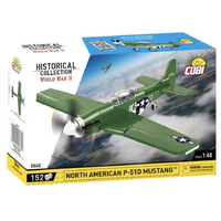 Cobi: World War II - North American P-51D Mustang Fighter Plane Historical Collection 1/48th Scale Building Block Construction Set (152 Pieces)