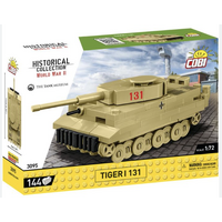Cobi: World War II - Tiger I 131 Tiger Tank Historical Collection 1/72 Scale Building Block Construction Set (144 Pieces)