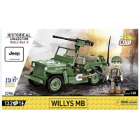 Cobi: World War II - Willys MB Jeep Historical Collection 1/35th Scale Building Block Construction Set (132 Pieces)