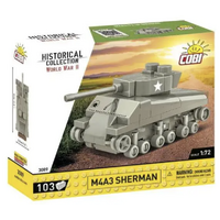 Cobi: World War II - M4A3 Sherman Tank Historical Collection 1/72 Scale Building Block Construction Set (103 Pieces)