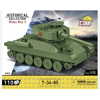 Cobi: World War II - T-34-85 Tank Historical Collection 1/72 Scale Building Block Construction Set (110 Pieces)