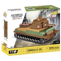 Cobi: World War II - Somua S-35 Tank Historical Collection 1/72 Scale Building Block Construction Set (99 Pieces)