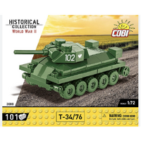 Cobi: World War II - T-34/76 Tank Historical Collection 1/72 Scale Building Block Construction Set (101 Pieces)