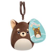 Squishmallows - Barkevina The Brown Chihuahua - 3.5" Clip-On Plush