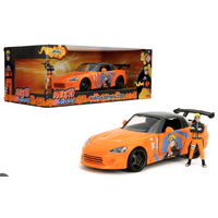 Naruto Shippunden - 2001 Honda S2000 With Naruto Figure - 1:24 Scale Diecast Vehicle Set