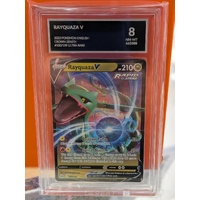 Slab - Rayquaza V - Grade 8 - Pokemon Card