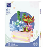 Succulent Garden -: Something Blue - Building Block Construction Set - 434 Pieces