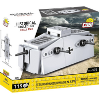 Cobi: Great War - Sturmpanzerwagen A7V Tank Historical Collection 1/72 Scale Building Block Construction Set (119 Pieces)